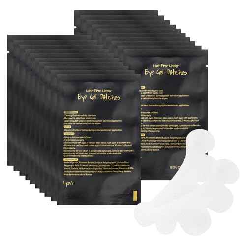 100 Pair Set Eye Gel Pads For Eyelash Extensions Lint Free Patches Beauty Tools (Black)