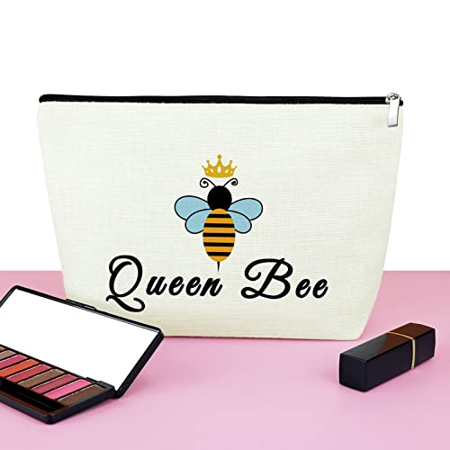 Bee Gifts for Bee Lovers Makeup Bag Bee Inspirational Gifts Bee Themed Gifts for Teachers Cosmetic Bag Valentines Day Honeybee Gifts Beekeeper Gifts for Women Birthday Christmas Gifts Travel Pouch