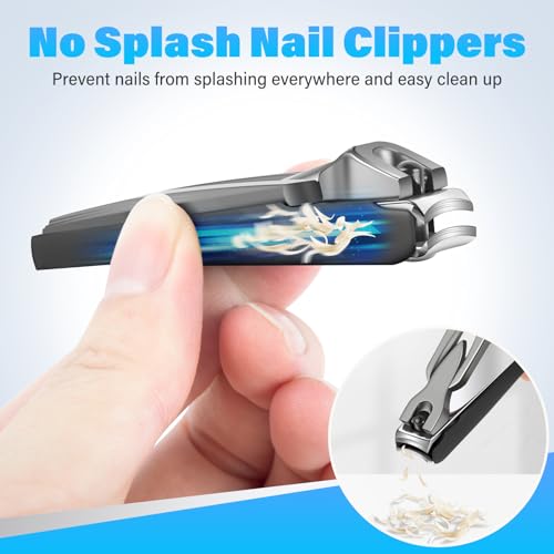 Nail Clipper with Catcher & Slant Curved Blade Nail Clipper