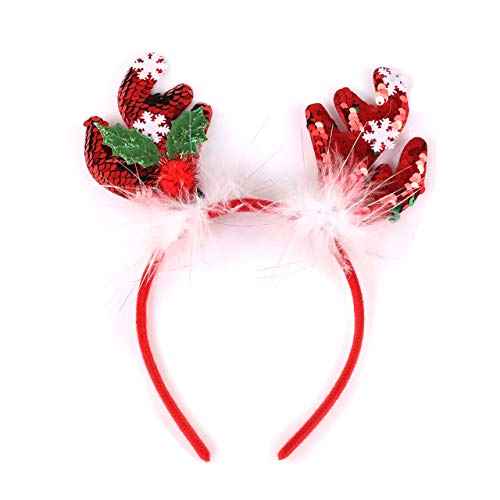 Christmas Dear Antler Headband for Women Snowflake Hair BandXmas Decorations Accessories for Girls