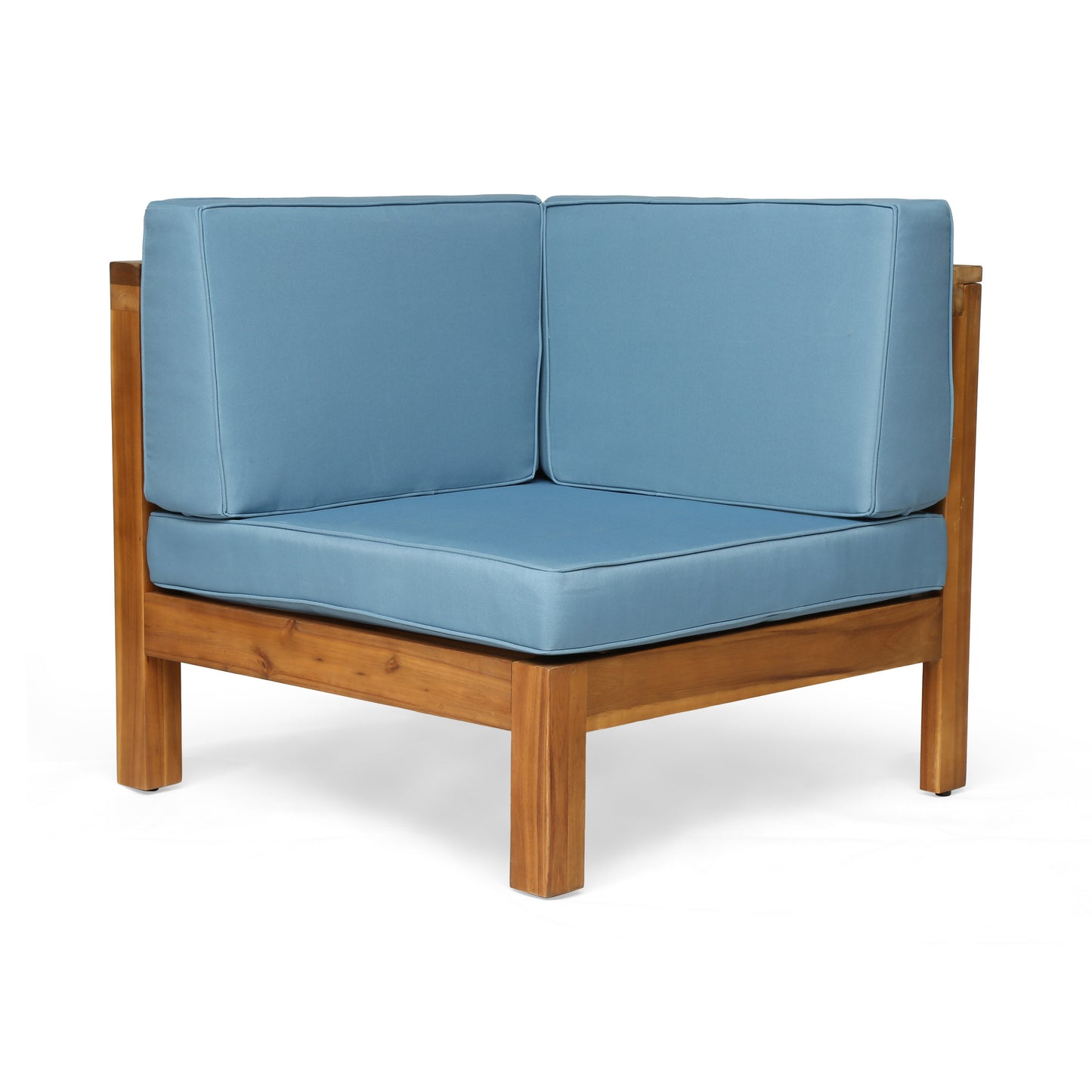 Oana Outdoor 3-Piece Sofa Set - Blue Acacia Wood Sectional