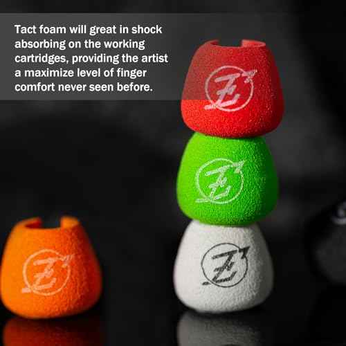 EZ Tattoo Cartridge Needles Foam Cover - 100Pcs Comfortable Memory Foam Cover with Tattoo Needles Cartridge for Reducing Finger Fatigue Tattoo Supply (Black)