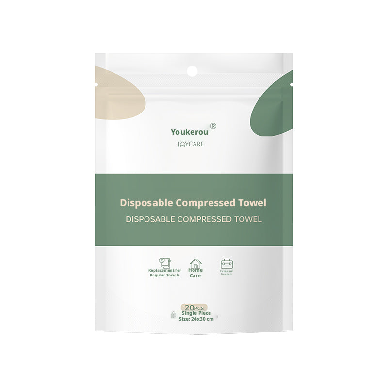 Disposable Vegetable Fiber Towels - 20 Capsules, Single Pack