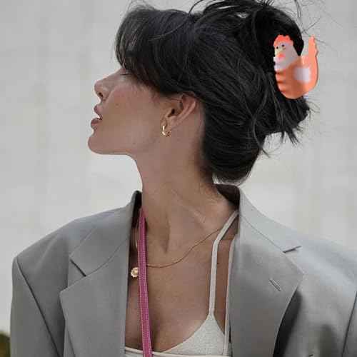 Chicken Claw Hair Clip, Korean Super Cute Animal Hair Clip Acetate Acid Anti-Slip Design Cartoon Barrettes 2024 New Interesting Big Hairpin for Women Girs Hair Accessories £¨1 PCS-Chicken£©