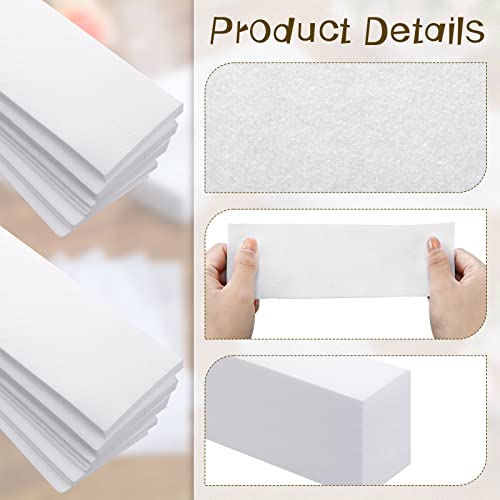 2000 Pcs 3'' x 8'' Non Woven Wax Strips for Hair Removal, Large Body and Facial Wax Strips Epilating Cloth for Leg Beauty Women Men Arms, White