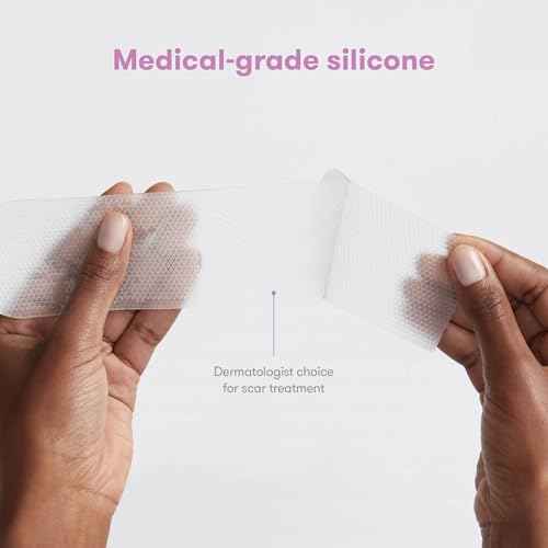 Frida Mom C-Section Silicone Strips, C-Section Recovery Must Have Scar Patches, Reusable Medical Grade Treatment for Keloid Scars, Includes Case & Pouch