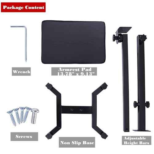 Adjustable Tattoo Armrest Stand Swivel Arm Rest Extra Thick Pad Non Slip Base