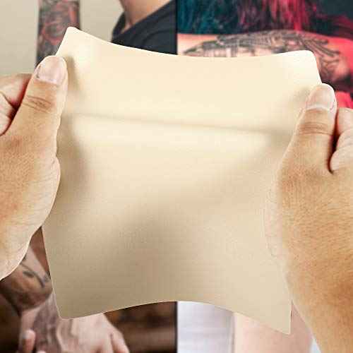 Blank Tattoo Practice Skin - Romlon 20Pcs Tattoo Skin Practice 8'' x 6'' Double Sides Tattoo Skin Microblading Eyebrow Fake Skin for Tattoo for Beginners and Experienced Artists Tattoo Supplies