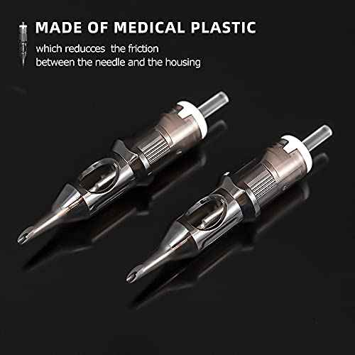 Xnet U-REX Tattoo Cartridge Needles #12 Standard 9RL Disposable Tattoo Needles 9 Round Liner Long Taper 1209RL 20Pcs Supply for Rotary Tattoo Pen Machine Gun