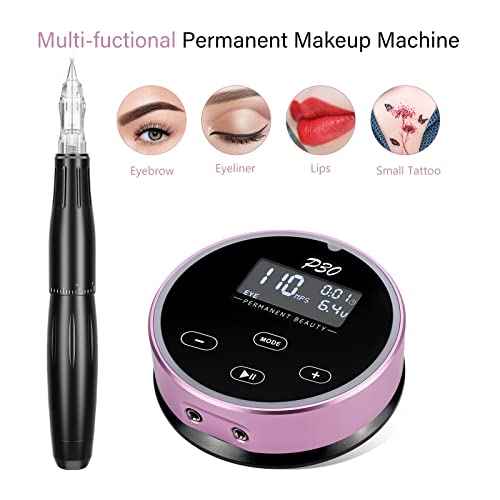 Permanent Makeup Machine Kit ? BIOMASER P30 Permanent Tattoo Machine kit Microblading Machines with Swiss Motor Rotary Pen Mini Power Supply Cartridge Needles for Eyebrow Eyeliner Lip