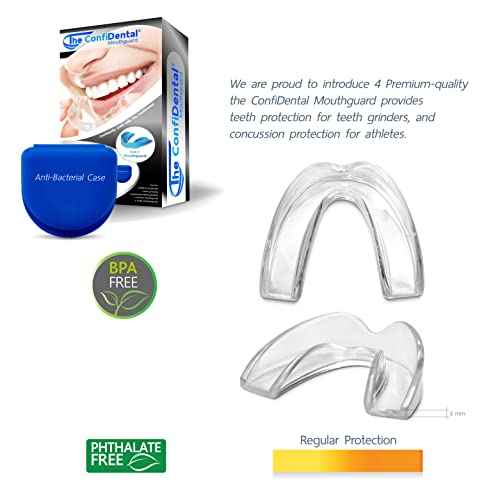 The ConfiDental - Pack of 6 Moldable Mouth Guard for Teeth Grinding Clenching Bruxism, Sport Athletic, Whitening Tray