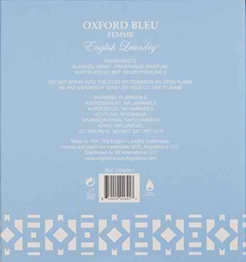 English Laundry Oxford Bleu Femme Eau de Parfum Spray, 3.4 Fl Oz