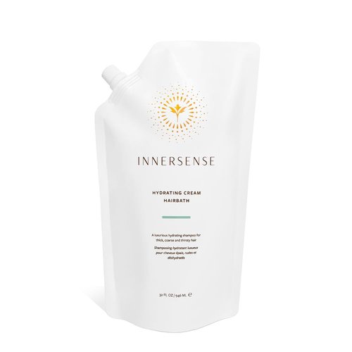 INNERSENSE Organic Beauty - Natural Hydrating Cream Hairbath Shampoo | Hydrating, Nourishing, For Dry Scalp | Non-Toxic, Cruelty-Free, Clean Haircare (32oz Refill Pouch)