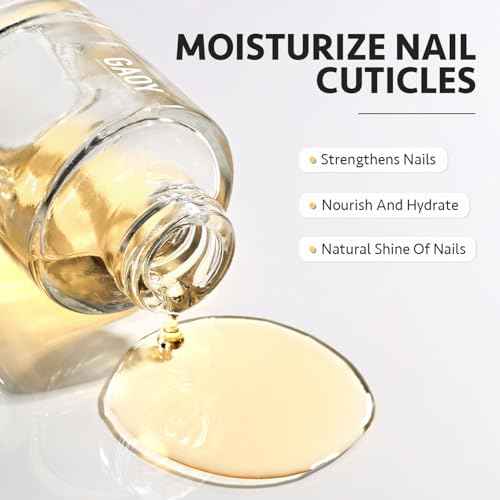 GAOY Cuticle Care Kit - Cuticle Oil and Cuticle Remover, 20ml 2 Pcs Cuticle Nourishes and Softener, Promotes Nail Growth and Strength