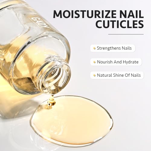 GAOY Cuticle Care Kit - Cuticle Oil and Cuticle Remover, 20ml 2 Pcs Cuticle Nourishes and Softener, Promotes Nail Growth and Strength