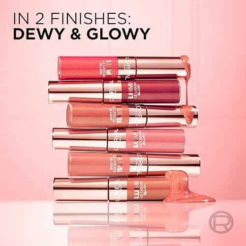 L'Oreal Paris True Match Lumi Le Liquid Blush, Intense Lightweight Blush Formula With Liquid Pigments, Dewy Bright Pink, 0.33 Fl Oz