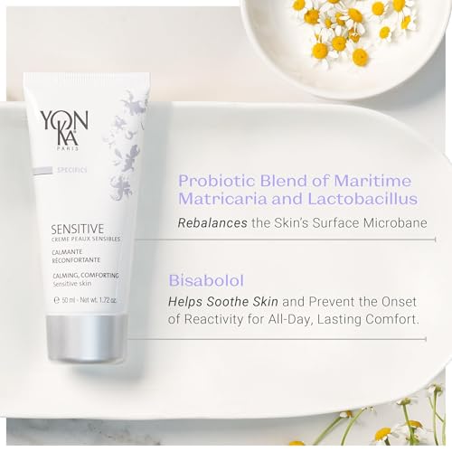 Yonka Sensitive Creme | Hydrating Facial Moisturizer for Sensitive Skin | Prebiotic and Probiotic Skincare | Fragrance-Free | 1.72 oz