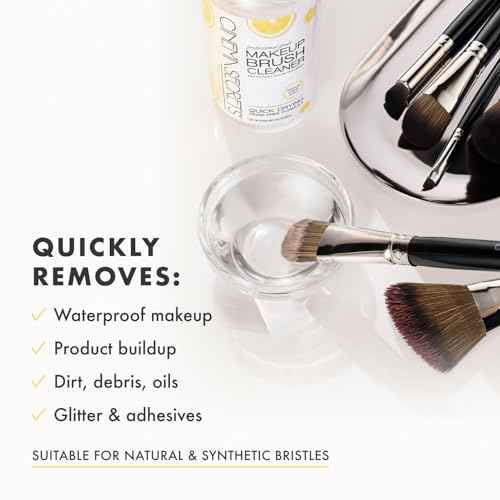 Cinema Secrets Original Makeup Brush Cleaner Kit - Professional Cleanser + Cleansing Tin for Makeup Brushes - Quick-Drying, Rinse-Free Formula - Removes Stubborn Waterproof Make Up - Lemon