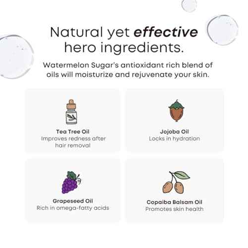 Bushbalm Ingrown Hair and Razor Bumps Routine - Moisturize and Soothe After Shave Skincare for Sensitive Areas - Includes Ingrown Hair Oil (30 ml) and Exfoliating Scrub (236 ml) - Watermelon Sugar