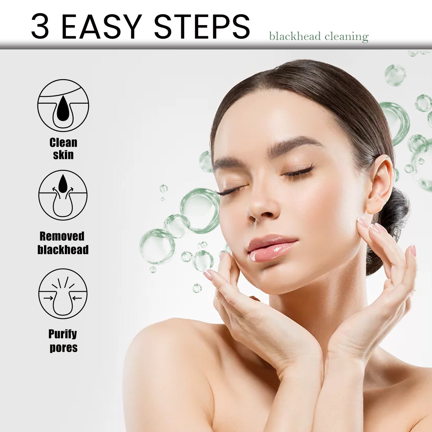 Blackhead Remover Cream Kit with 40 Pore Strips for Deep Pore Cleansing