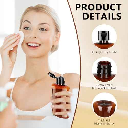 Domensi 36 Pcs 3.4 oz Travel Bottles Bulk Plastic Squeeze Lotion Bottles with Flip Cap Small Portable Travel Leak Proof Refillable Empty Cosmetic Container for Toiletries Liquid Shampoo(Amber)