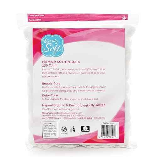 Simply Soft Premium Cotton Balls (600 Count), 100% Pure Cotton, Large Cotton Balls for Face and Nail Polish Remover