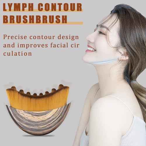 New Lymphatic Contour Face Brush, Lymphatic Drainage Massager for Face,Ergonomically Designed to Fit The Skin Precisely and Relieve Fatigue (1Pcs)