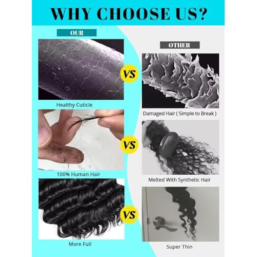 99J Burgundy Red Human Braiding Hair for Boho Braids 5 Bundles 20 Inch 160g 12A Deep Wave Braiding Hair for Bohemian Knotless Braids 100% Unprocessed Brazilian Virgin Bulk Hair Extensions No Weft