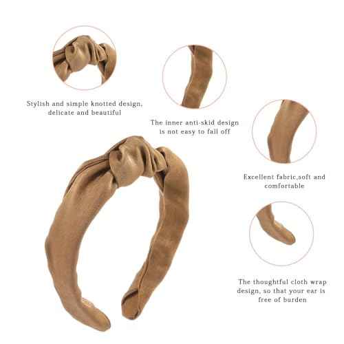 Madison Tyler Headbands for Women | Fashion Boho Top Knotted With Rhinestones Elastic Workout Hairbands | Outdoor and Party Non Slip