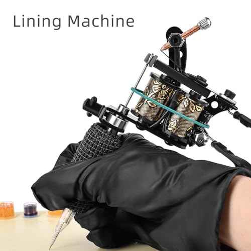 ATOMUS Tattoo Coil Machine Gun 8 Wraps Coil Liner Shader Iron Frame for Tattoo Beginners Starters