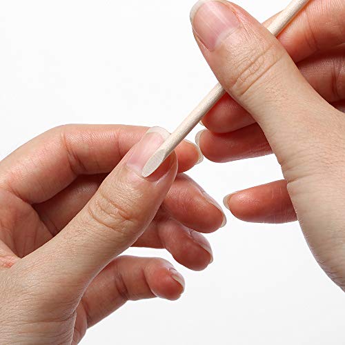 100 Pcs Orange Wood Nail Sticks Double Sided Multi Functional Cuticle Pusher Manicure Pedicure Tool for Manicure Pedicure