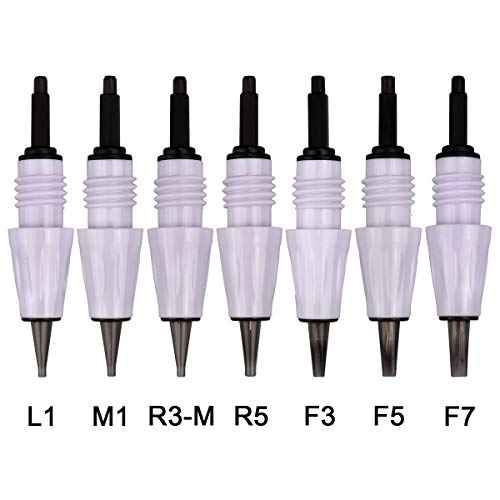 20Pcs Tattoo Needle Cartridges for Permanent Makeup Tattoo Machine Artmex V6,V8,V9,V11 models available size 1R,3R,5R,7R,3F,5F,7F Tattoo Needles (5R)