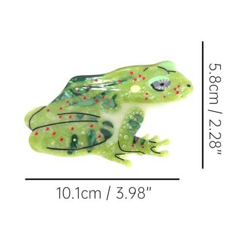 Funny Green Frog Hair Clip,Cute Acetate Hair Claw,Novelty Hair Clips for Women