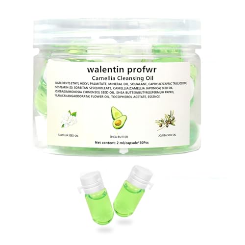 Cleansing Oil for Face, 30 Pcs Mini Moisturizing Camellia Seed Travel Size Deep Cleansing Oil, Portable Makeup Remover Oils, Gentle Cleaning Oils for All Skin Types