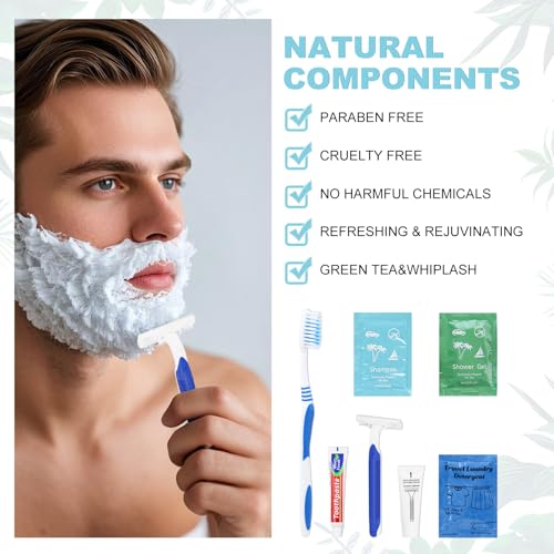 Bulk Hygiene Kits Travel Size Toiletries,Homeless Kit for Homeless,Toiletry Kits Homeless Bulk for Women,Men,Travel,Charity and Hotel100