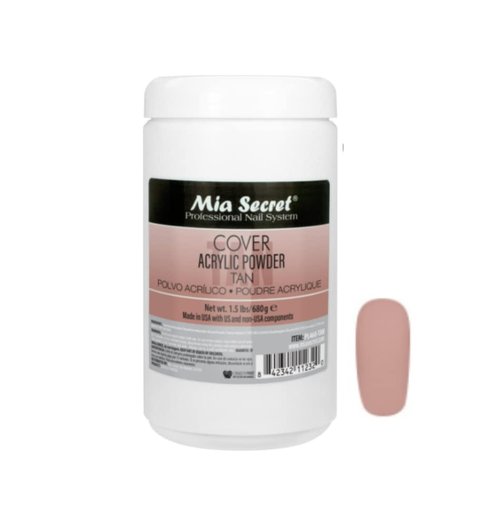 Mia Secret Cover Tan Acrylic Powder MADE IN USA Multiple Sizes (1.5 lbs)