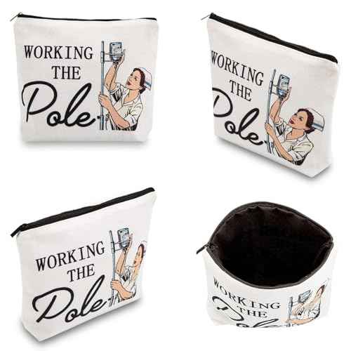 ER Nurse Gifts, Working The Pole Nurse Bag, Nurse Appreciation Makeup Bag, ICU Nurse Gift, Nurse Accessories for Work, Emergency Room Nurse Zipper Bag, Nurse Graduation Gifts for Women, Shopping
