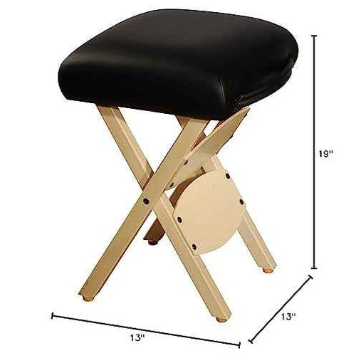 Clinical Health Services, Inc. Therapist's Choice Wooden Folding Massage Stool (Black)