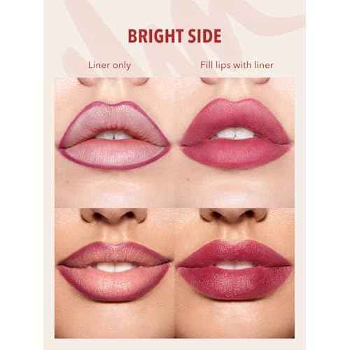 SHEGLAM Love Stained Lip Tint Marker Matte Red Lip Stain Pen Highly Pigmented Long-Lasting Lip Liner Contour Tint Lip Makeup-Bright Side