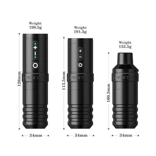 Ambition Wireless Tattoo Machine with 2400mAh Power Supply Digital LCD Display Rotary Tattoo Cartridge Gun Battery Pen with Brushless Motor Straight Drive Bar for Tattoo Artist