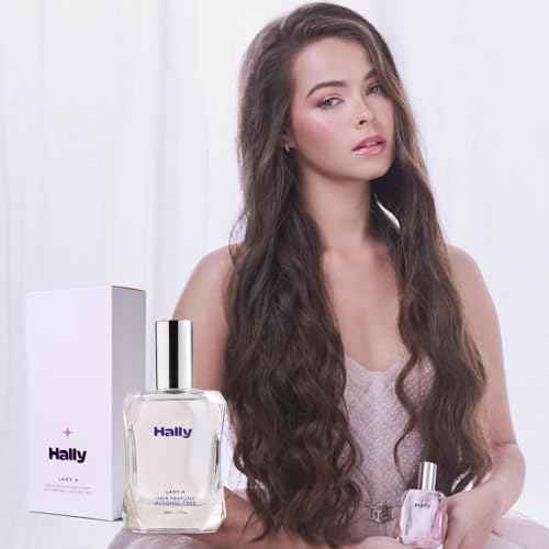 Hally Lady H Hair & Body Perfume - Alcohol Free, Non Toxic Cherry, Vanilla & Jasmine Fragrance - Long Lasting Fragrance Mist - Shine-Enhancing & Hydrating Spray in Elegant Glass Bottle ? 50ml