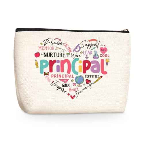 Principal Gifts Teacher Appreciation Gifts Makeup Bag Cosmetic Bag Inspirational Graduation Thank You Gifts for Women Her Physical Therapist Dance Teacher Colleagues Christmas Birthday Gifts