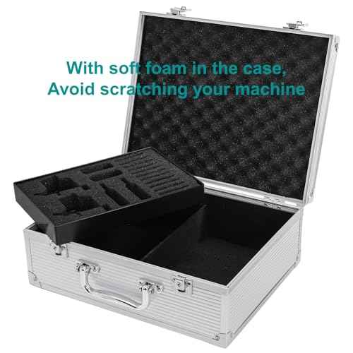 DEAYOU Tattoo Kit Box, Tattoo Machine Case with Lock Key and Sponge, Aluminum Alloy Tattoo Storage Organizer Carrying Case for Tattoo Equipment and Supplies, Makeup Tools, Travel, 12.2" x 9.4" x 5.1"