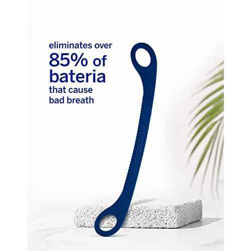 Supersmile Ripple Edge Tongue Cleaner, Ergonomic Reusable Tongue Scraper, 3 Count