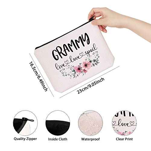 Grammy Gift Live Love Spoil Grandma Mother¡¯s Day Gift Grammy Travel Bag Makeup Bag (live love spoil Grammy)
