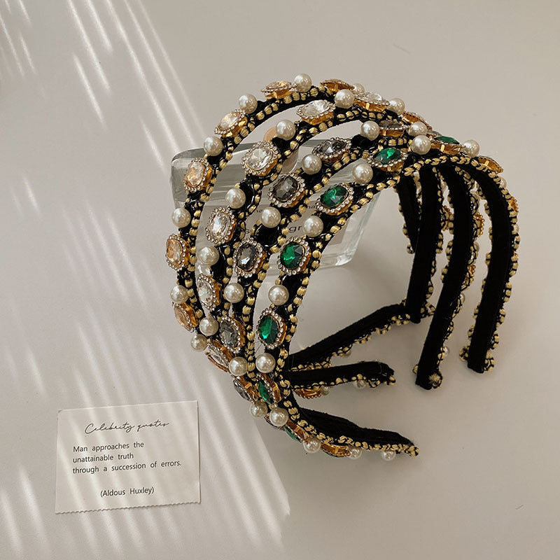 Pearl Embellished Headband - Korean Style