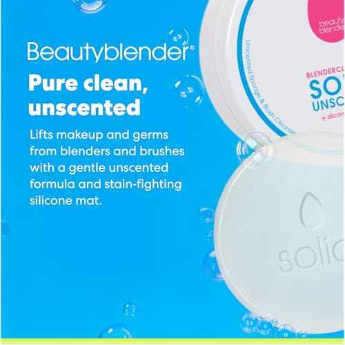 beautyblender Blendercleanser Tool Scrub Solid Cleanser ? Unscented Makeup Sponge & Brush Cleansing Bar ? Hand, Sponge, and Brush Cleanser, Removes Makeup & Buildup, Travel-Friendly, 1 oz