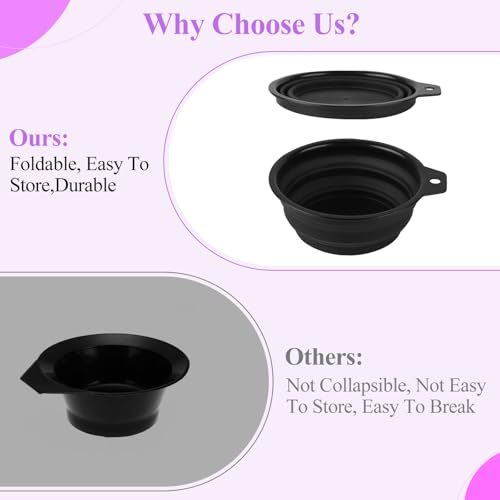 19PCS Hair Dye Kit, Hair Coloring Products with Hair Dye Brush, Collapsible Bowl, Clips, Ear Muffs, Disposable Gloves, Scarf, Shower Cap