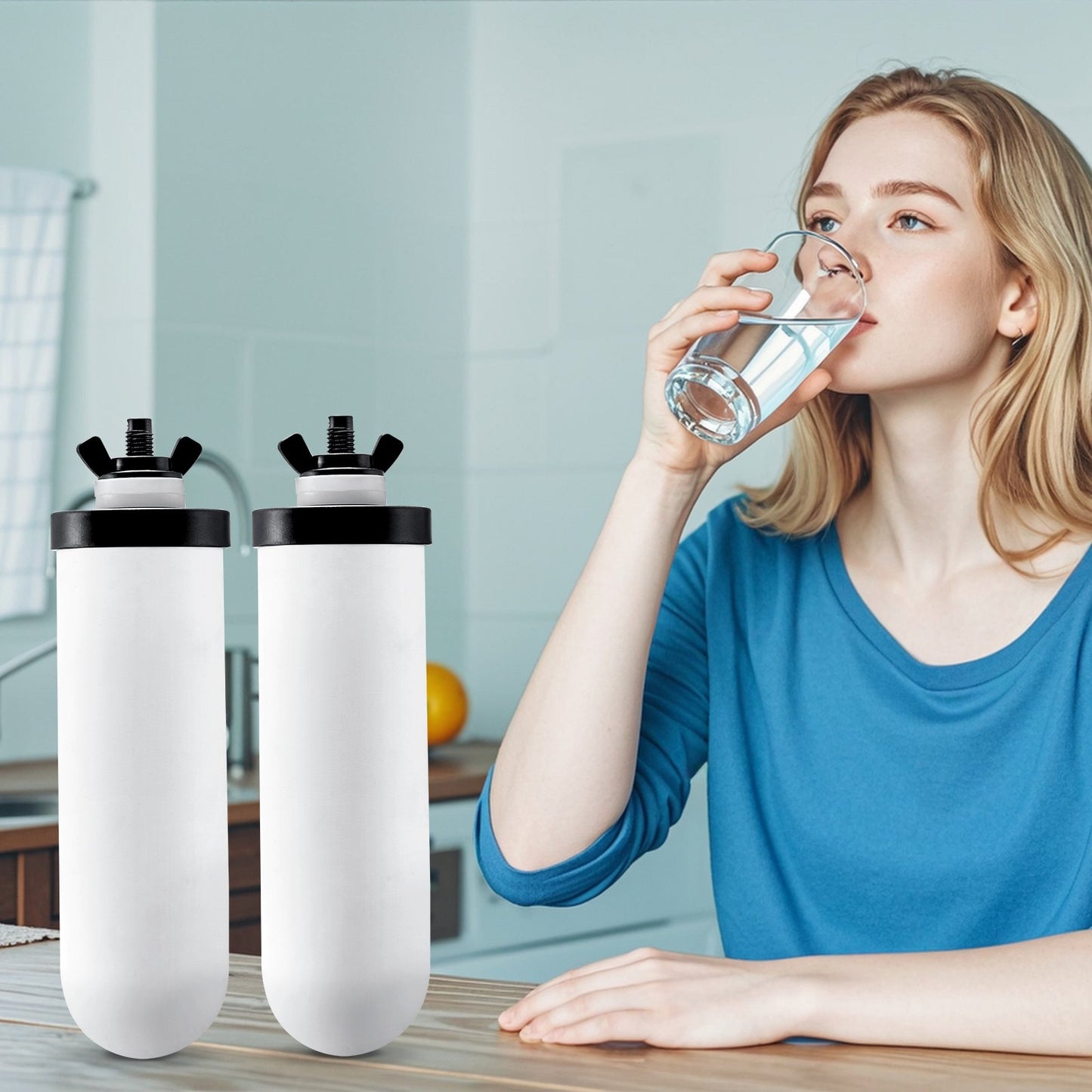 Gravity Water Filter Replacement - 2 Pack Coconut Activated Carbon