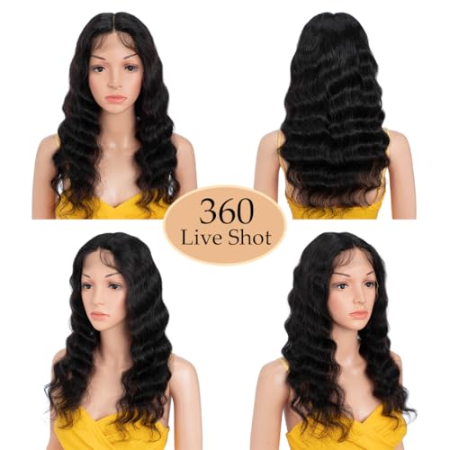 Lace Front Wigs Human Hair Loose Body 13x5x1 Lace Frontal Wigs for Women 20inch 150% Density Glueless Brazilian Body Wave Real Human Hair Wig with Baby Hair Pre Plucked